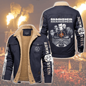Rammstein Music Style Fleece Thermal Cotton Jacket For Fans