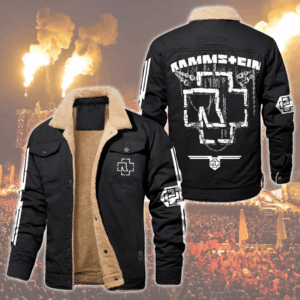 Rammstein Music Style Fleece Thermal Cotton Jacket For Fans