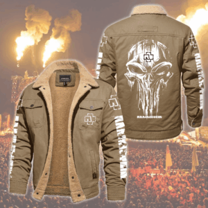 Rammstein Music Style Fleece Thermal Cotton Jacket For Fans