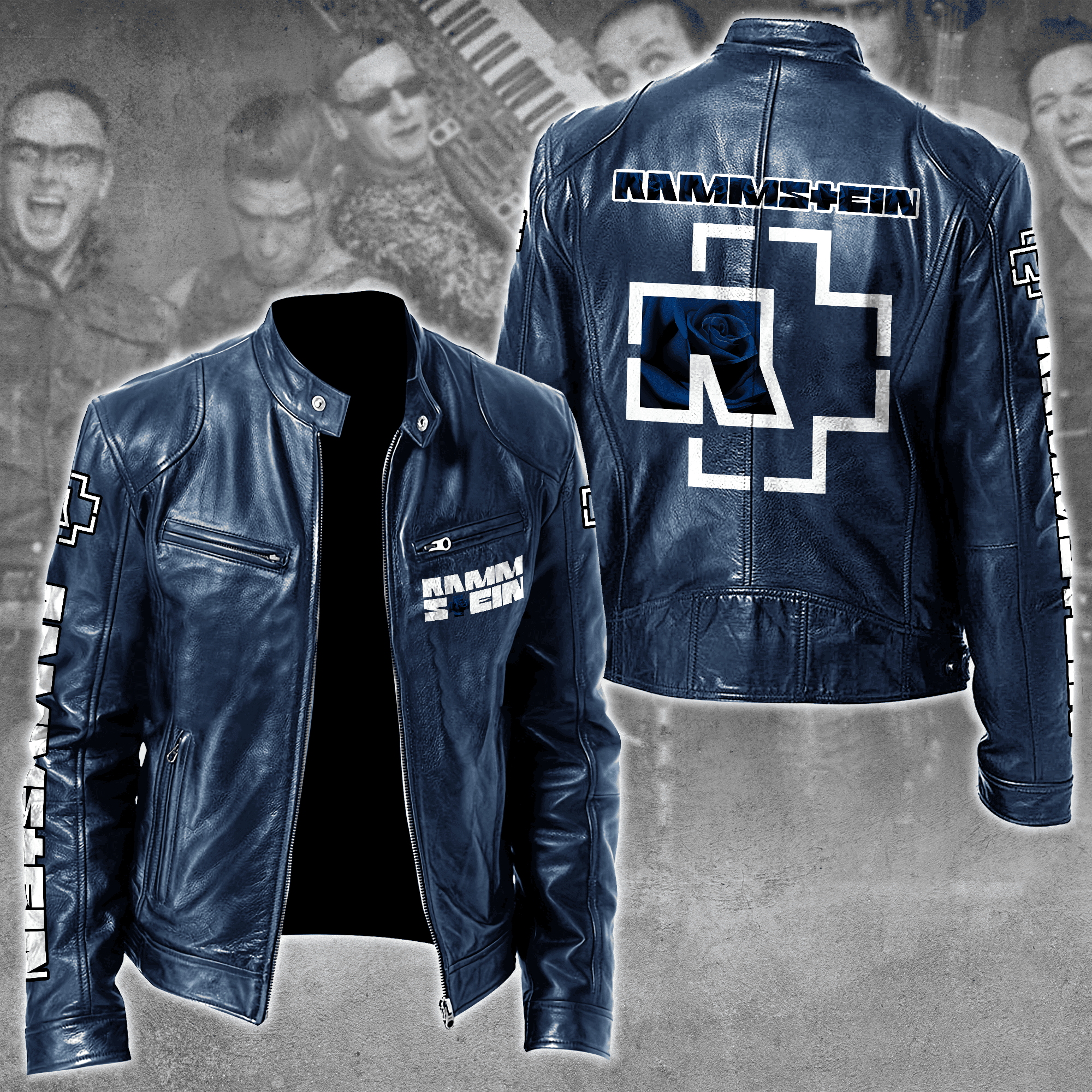 Rammstein Music Style Leather Jacket For Fans