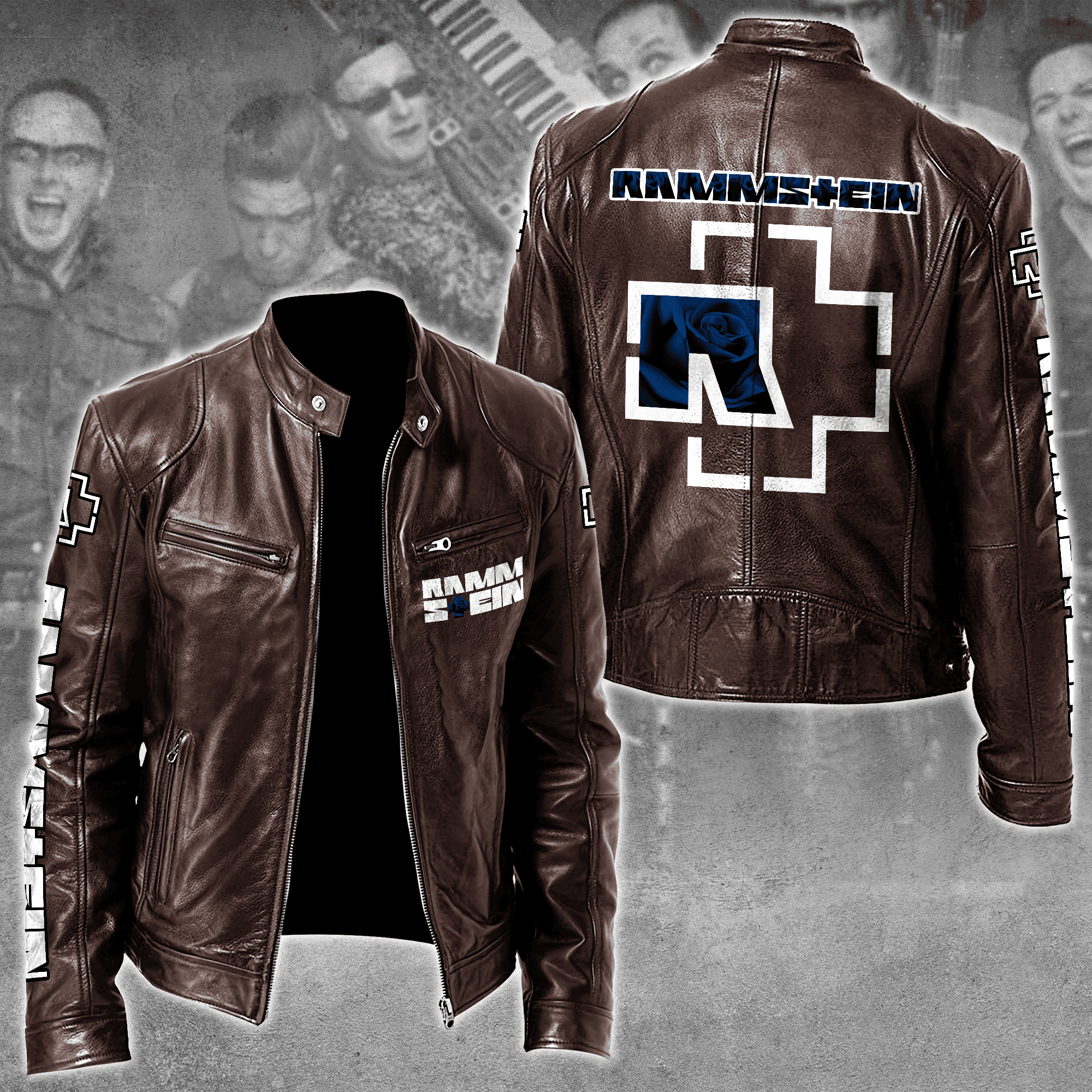 Rammstein Music Style Leather Jacket For Fans