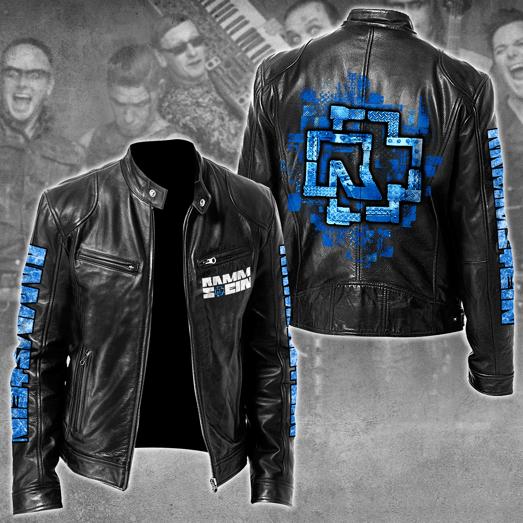 Rammstein Music Style Leather Jacket For Fans