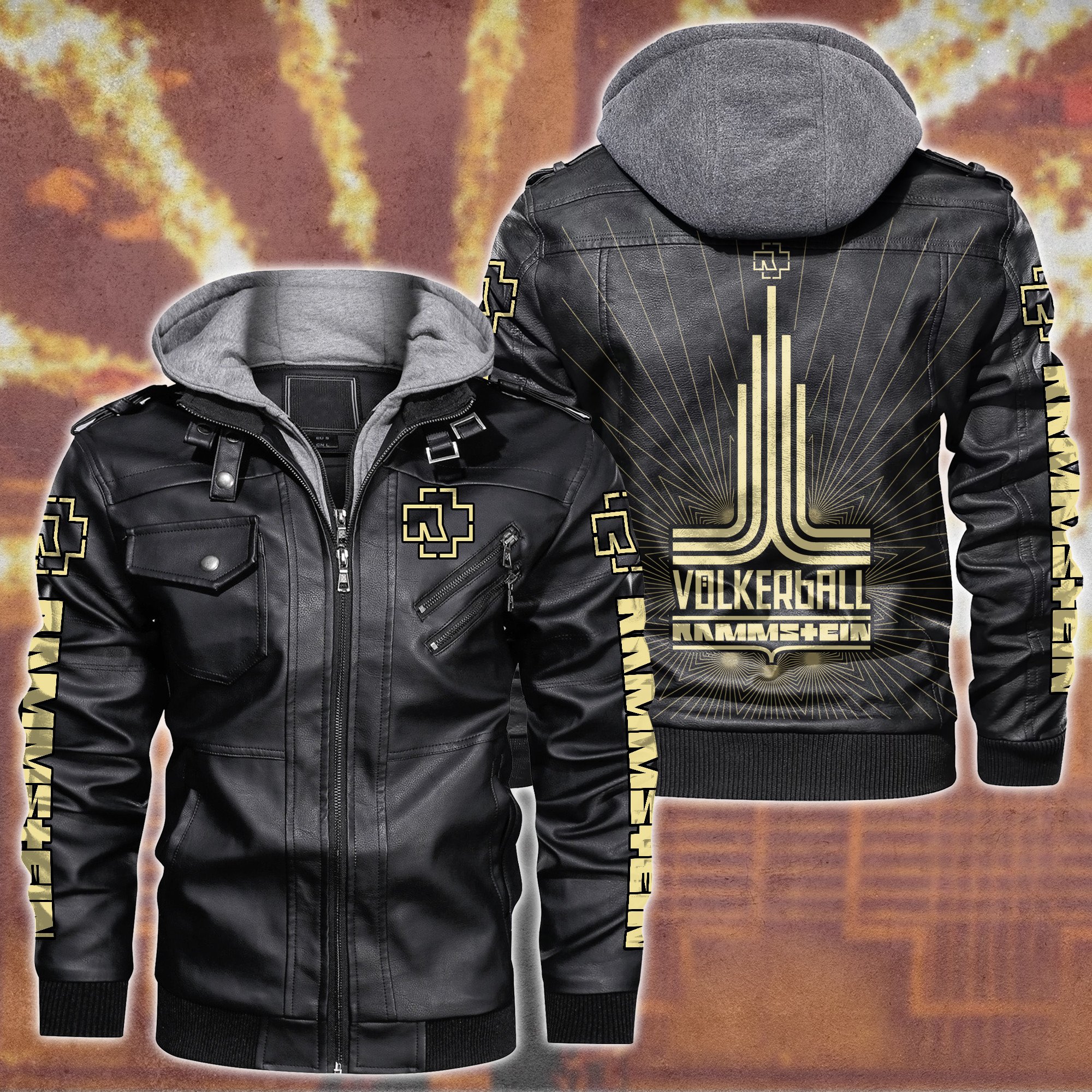 Rammstein Music Style Leather Jacket For Fans