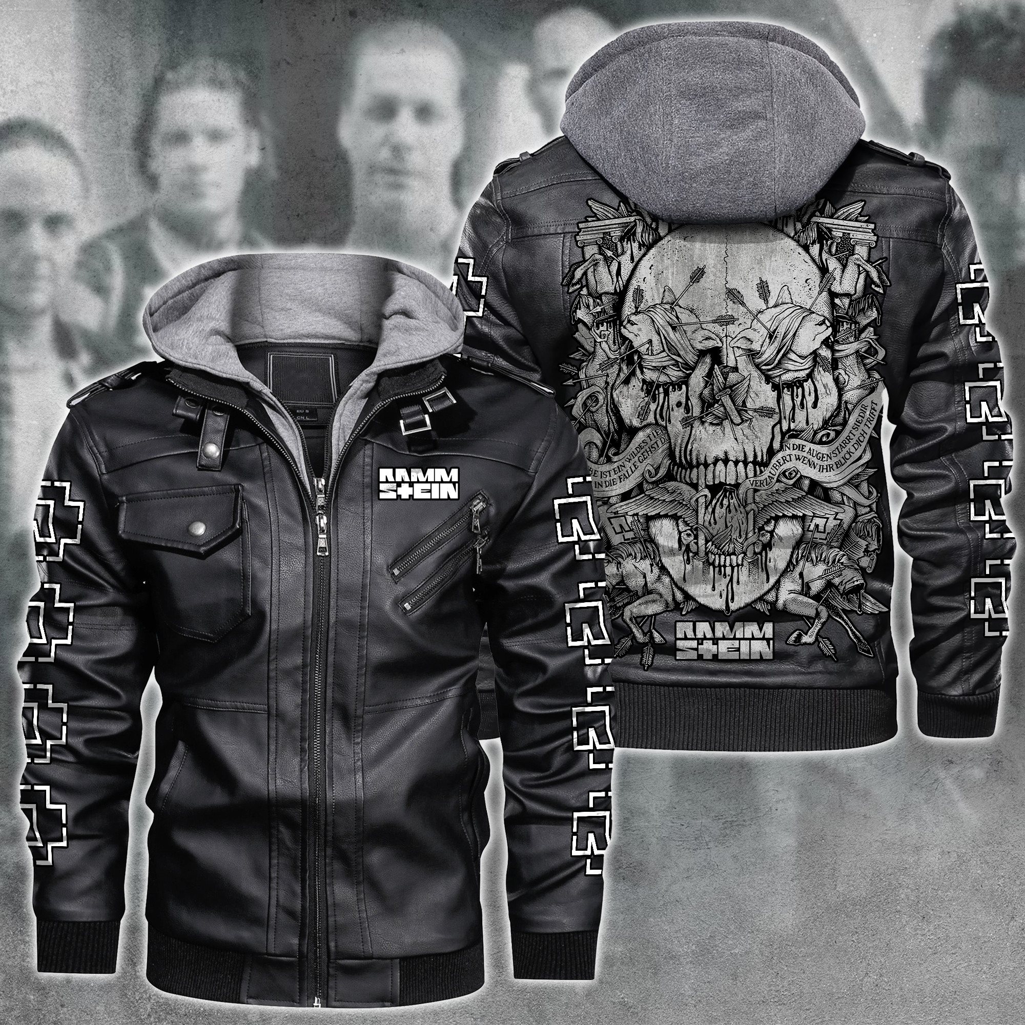 Rammstein Music Style Leather Jacket For Fans