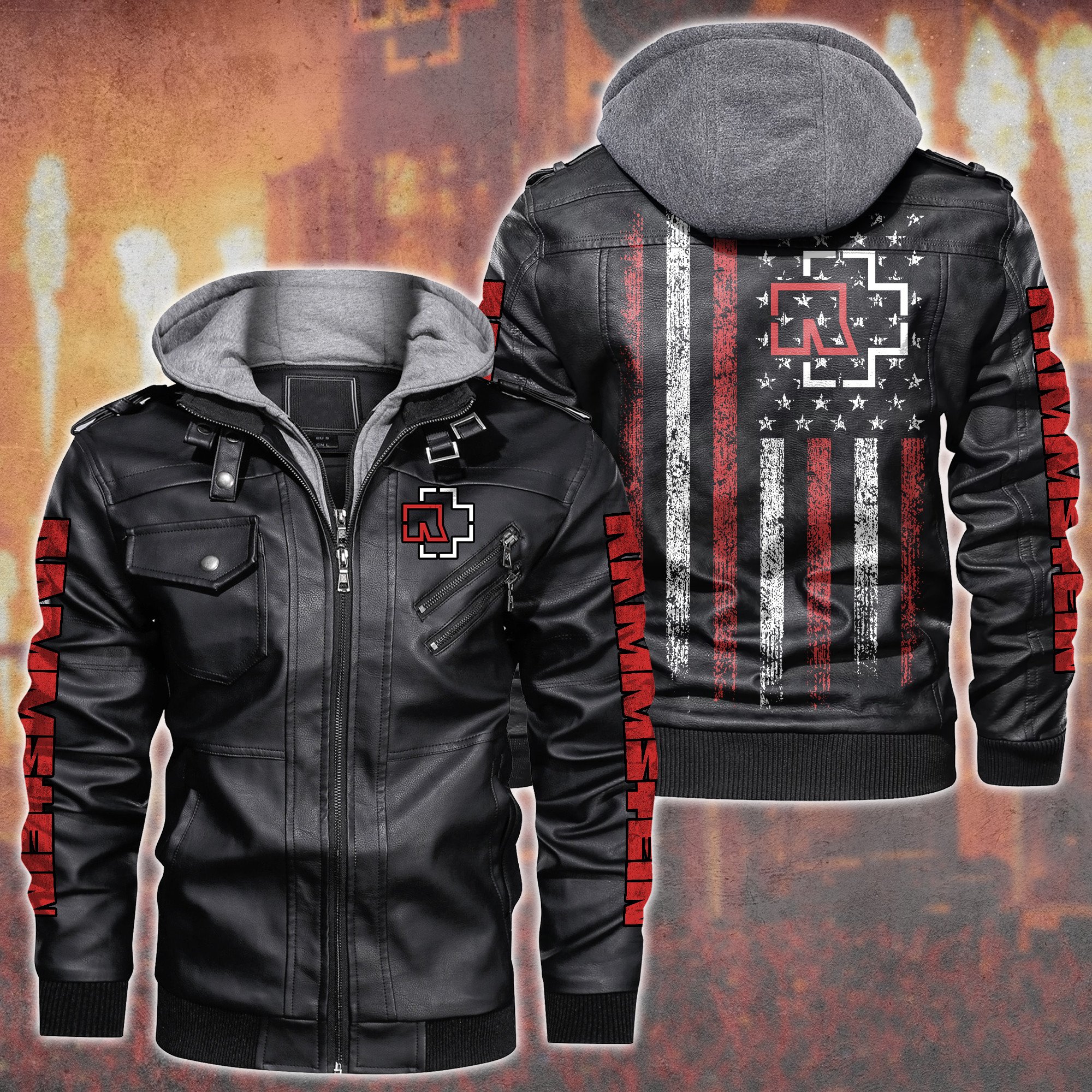 Rammstein Music Style Leather Jacket For Fans