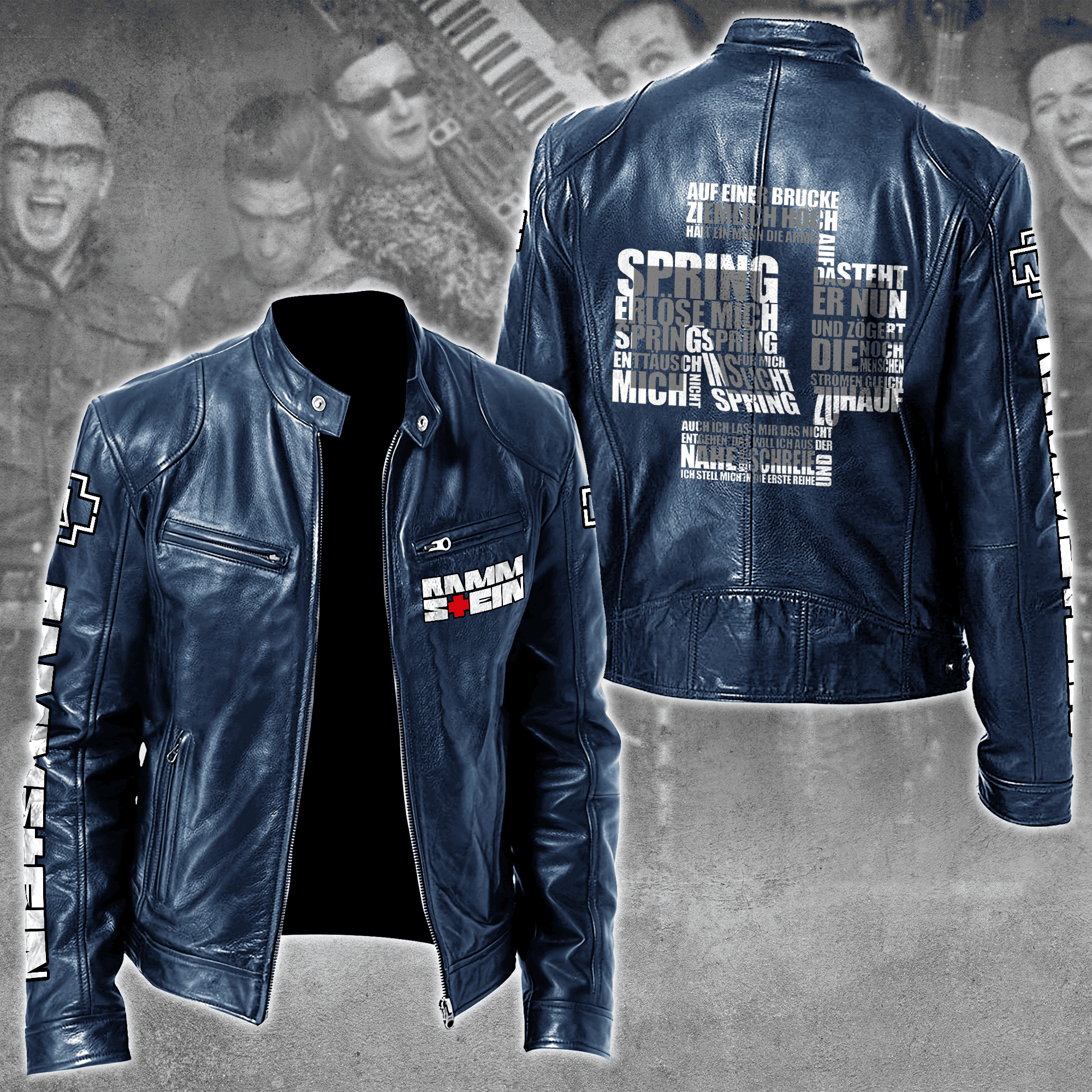 Rammstein Music Style Leather Jacket For Fans