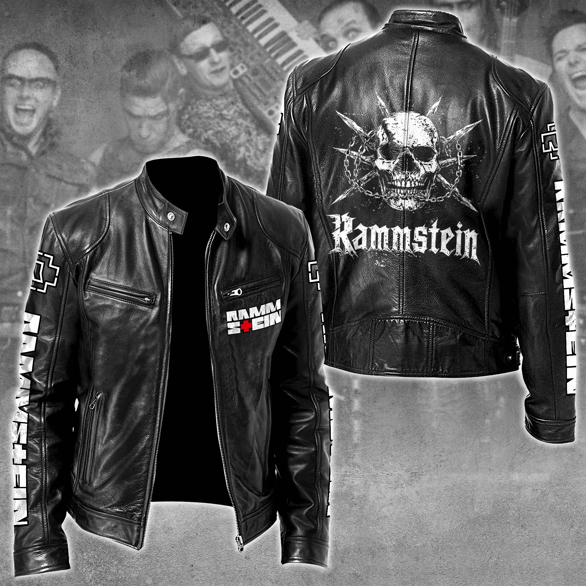 Rammstein Music Style Leather Jacket For Fans