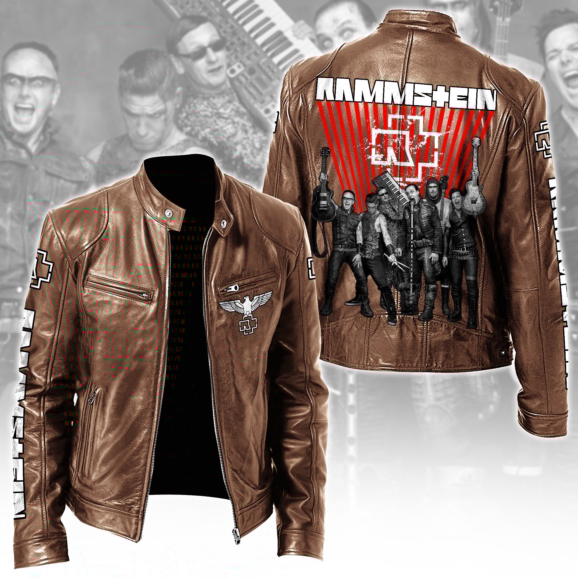 Rammstein Music Style Leather Jacket For Fans