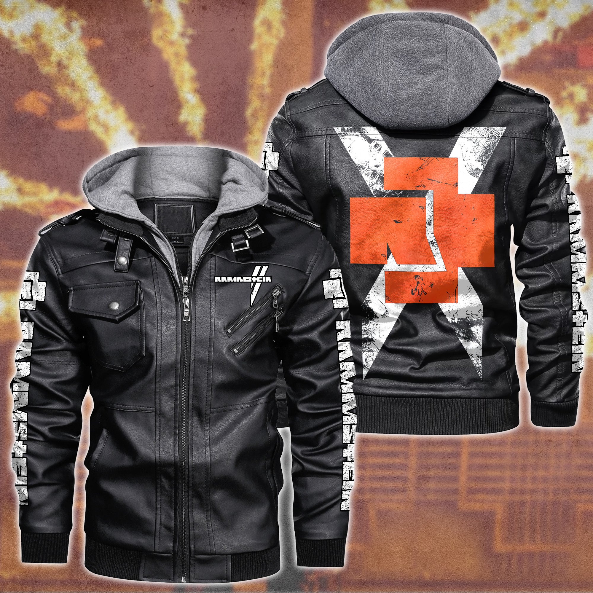 Rammstein Music Style Leather Jacket For Fans