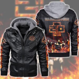 Rammstein Music Style Leather Jacket For Fans