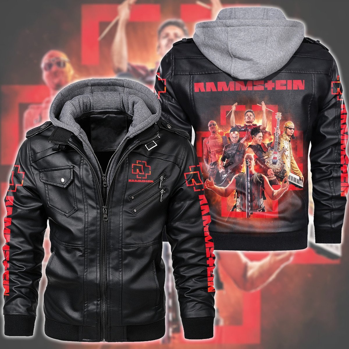 Rammstein Music Style Leather Jacket For Fans