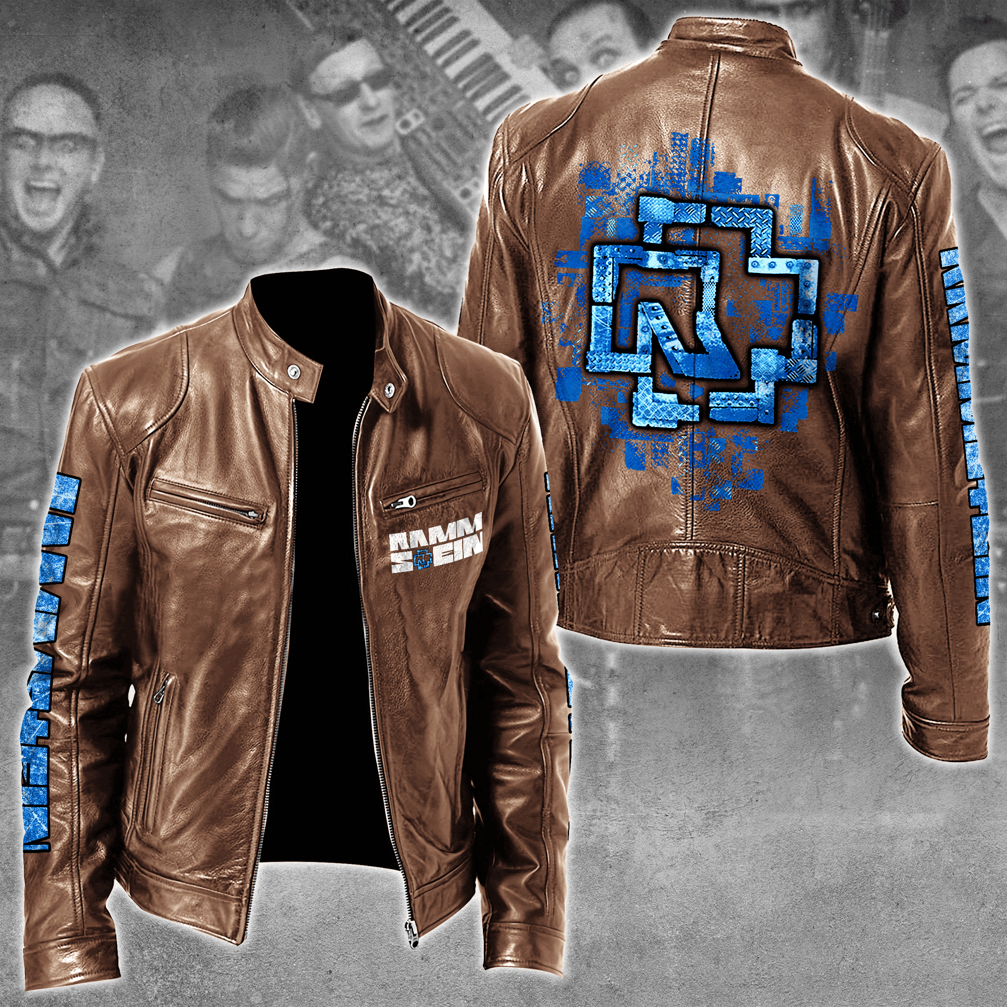 Rammstein Music Style Leather Jacket For Fans