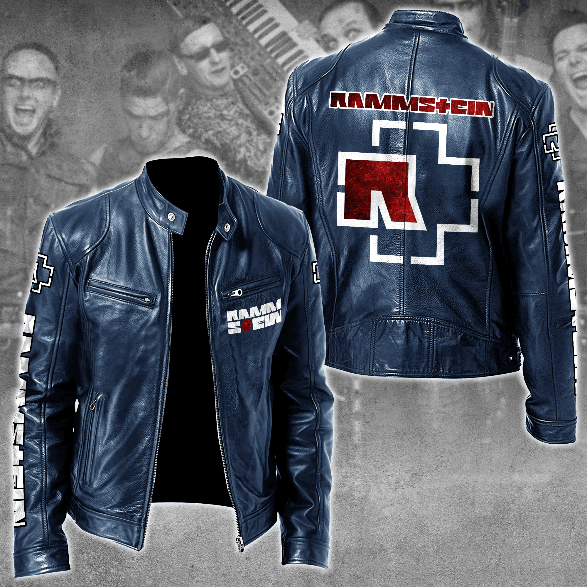 Rammstein Music Style Leather Jacket For Fans
