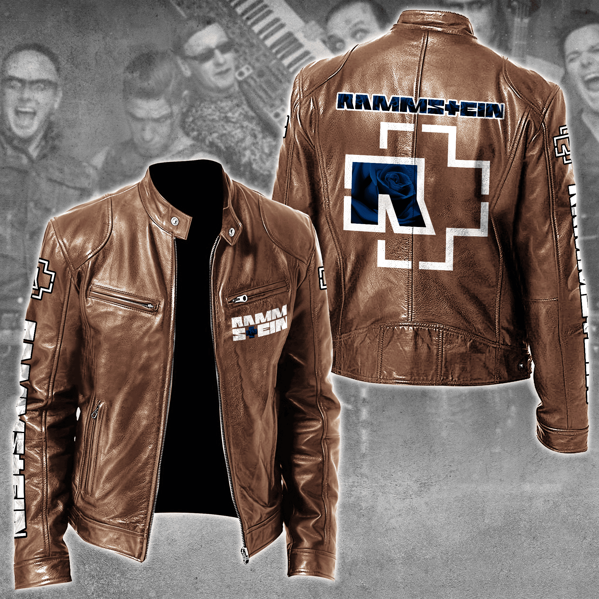 Rammstein Music Style Leather Jacket For Fans