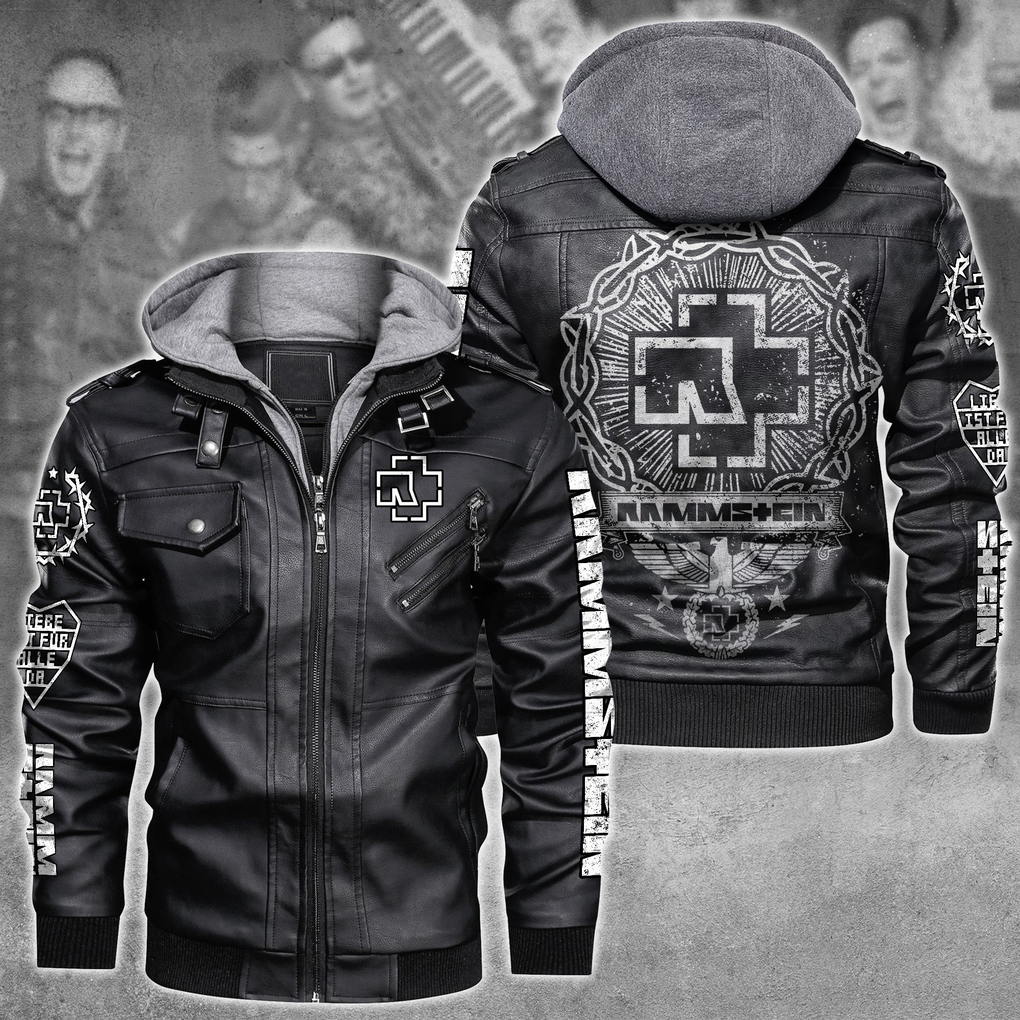 Rammstein Music Style Leather Jacket For Fans