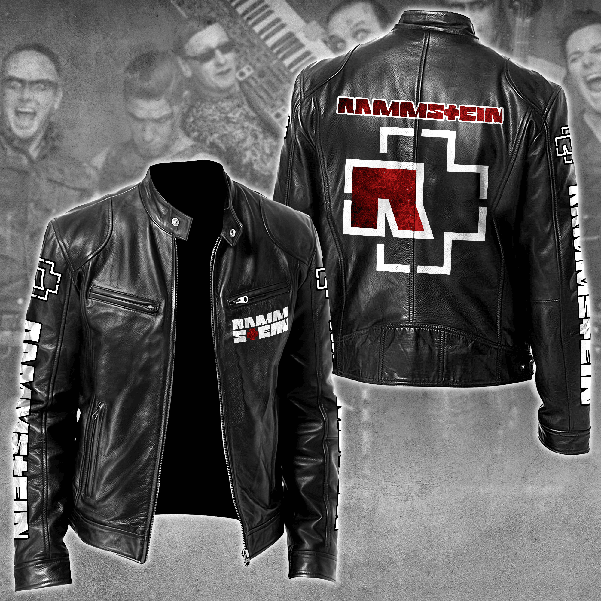 Rammstein Music Style Leather Jacket For Fans