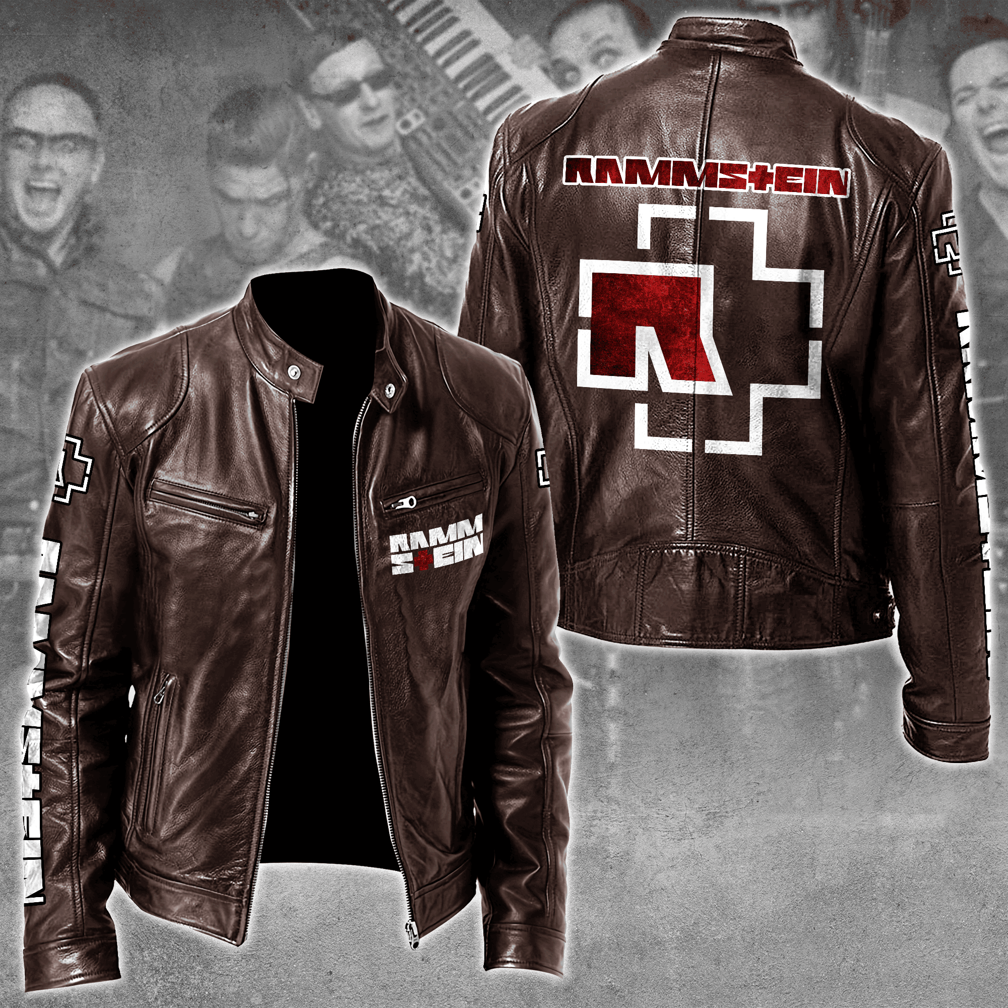 Rammstein Music Style Leather Jacket For Fans