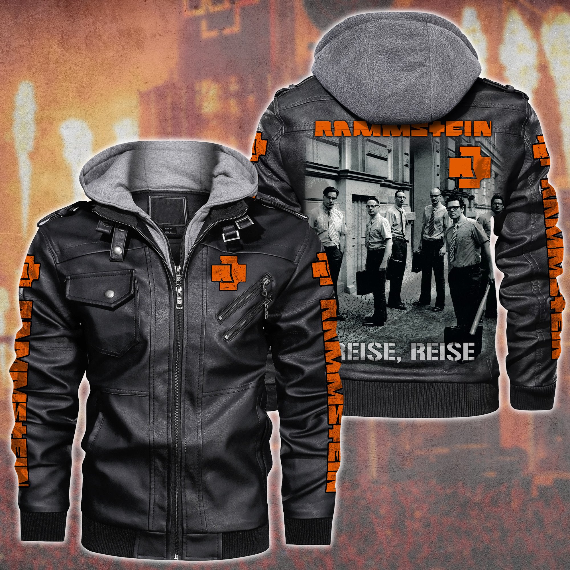 Rammstein Music Style Leather Jacket For Fans