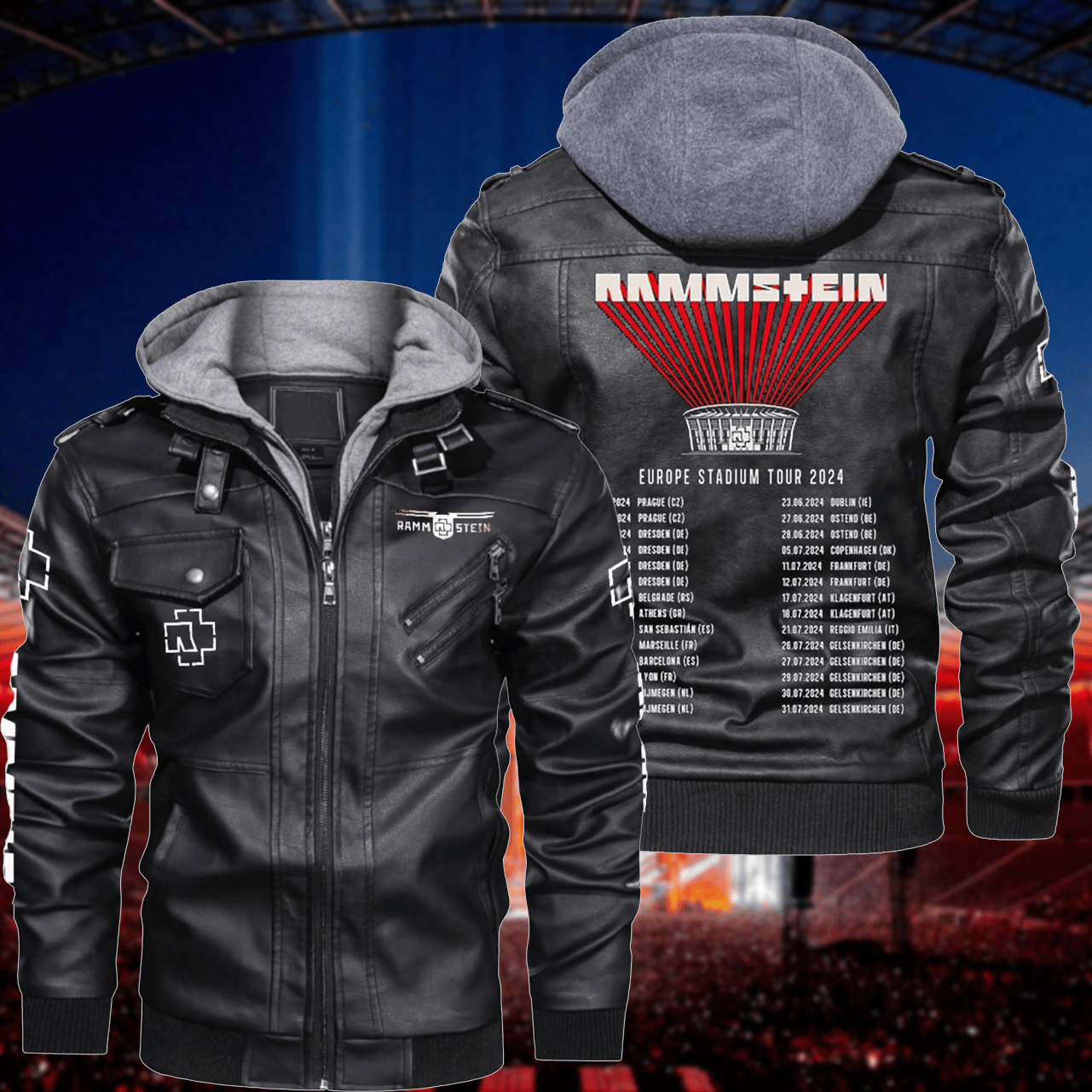 Rammstein Music Style Leather Jacket For Fans