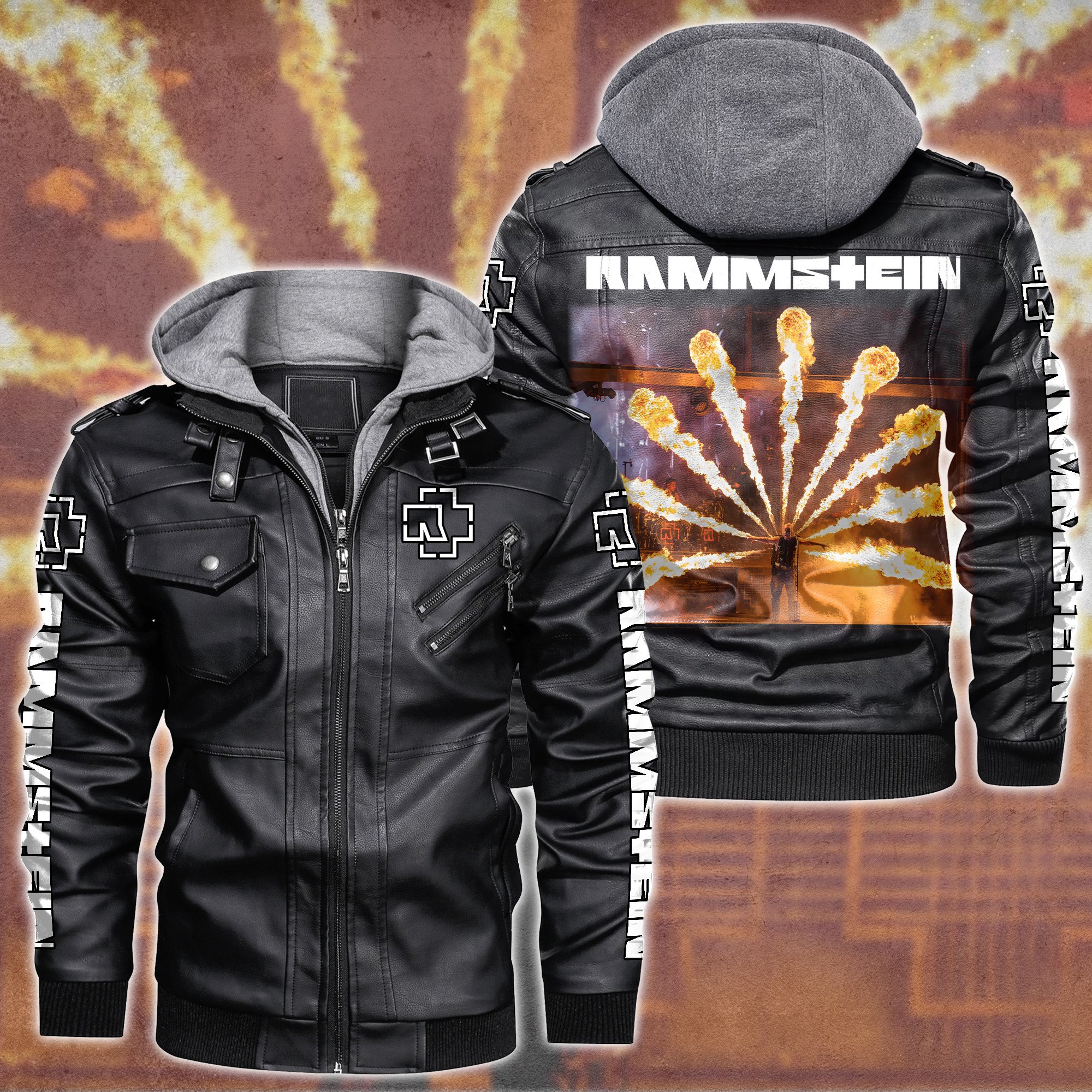 Rammstein Music Style Leather Jacket For Fans