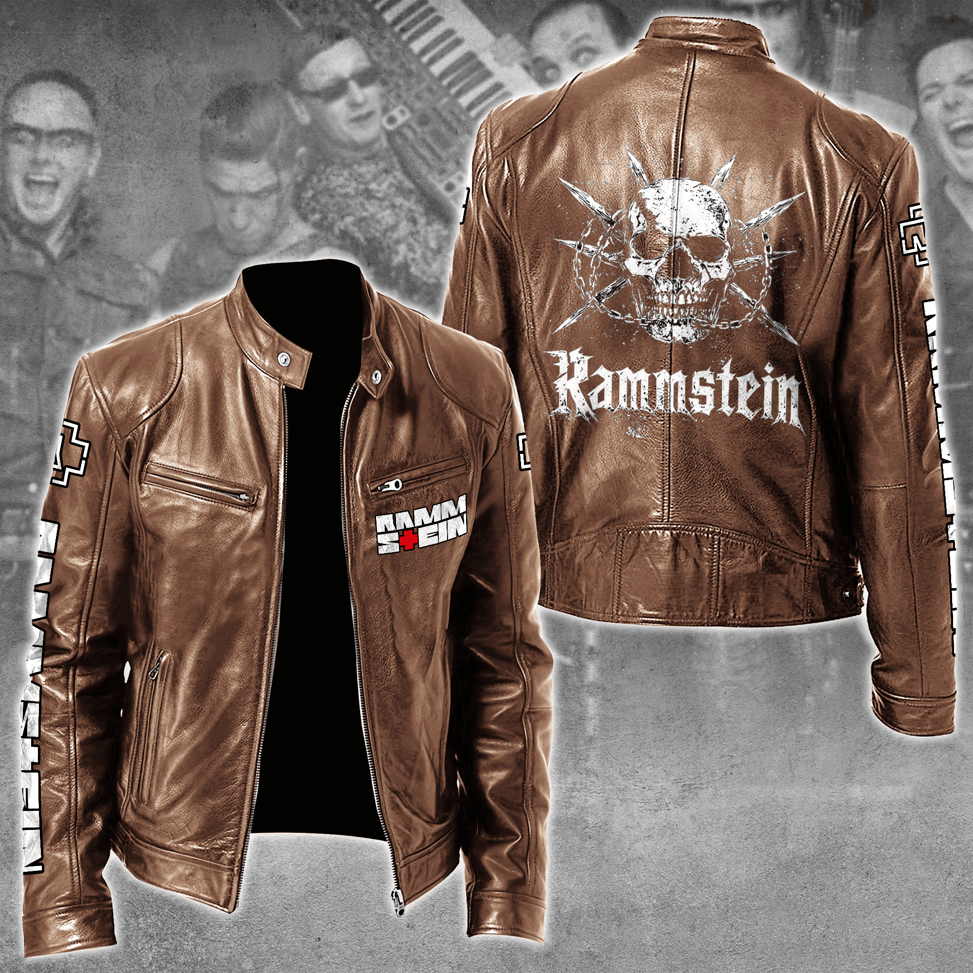 Rammstein Music Style Leather Jacket For Fans