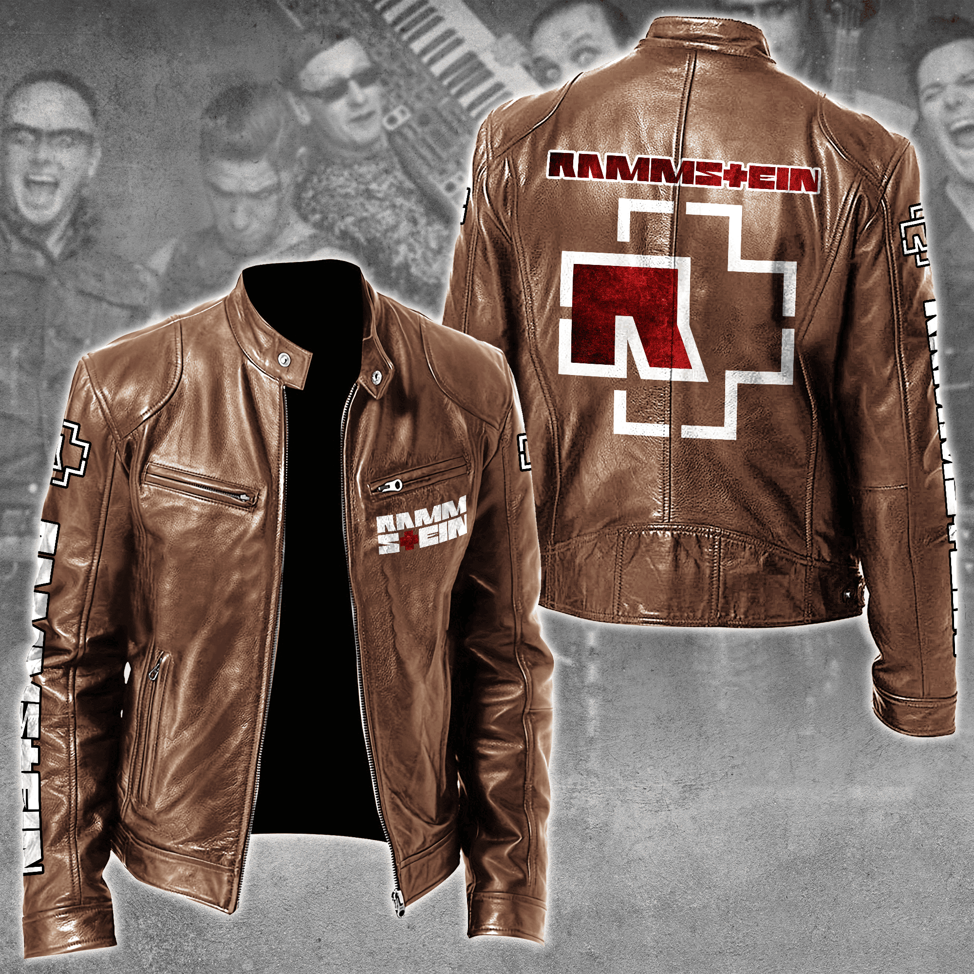 Rammstein Music Style Leather Jacket For Fans