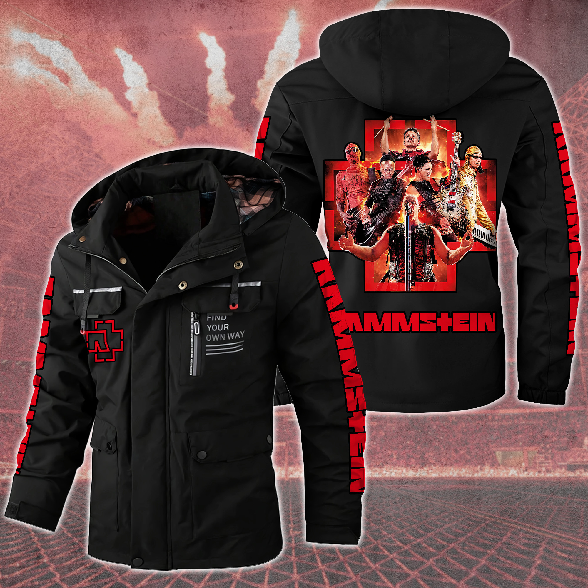 Rammstein Music Style Parka Jacket For Fans