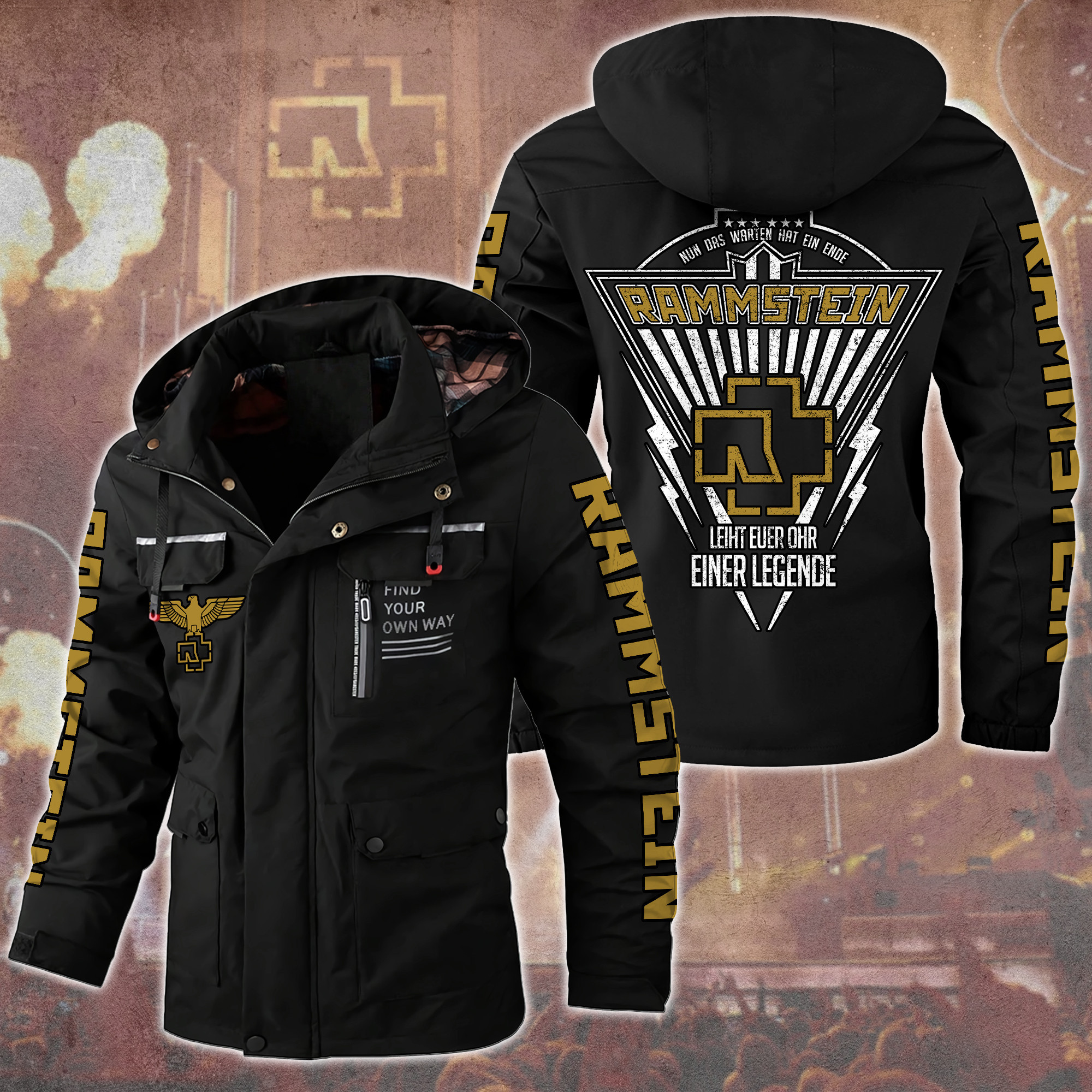 Rammstein Music Style Parka Jacket For Fans