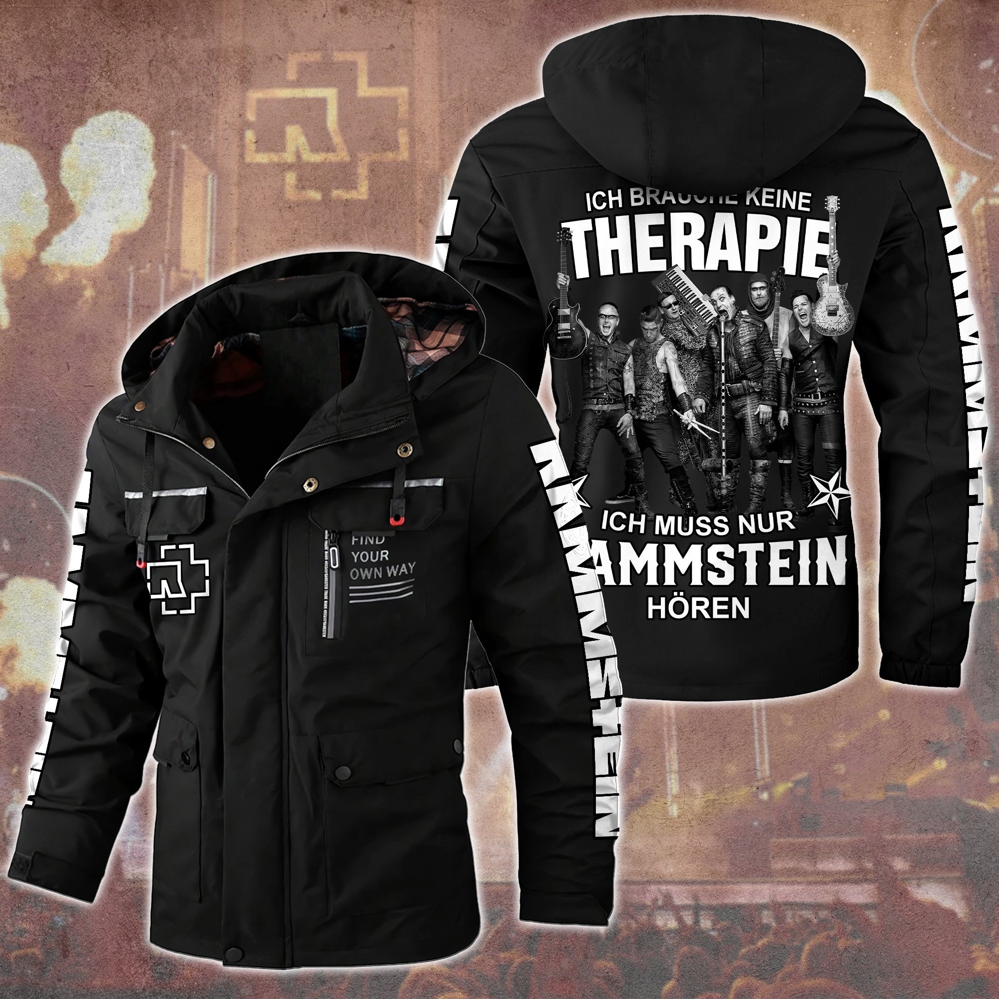 Rammstein Music Style Parka Jacket For Fans