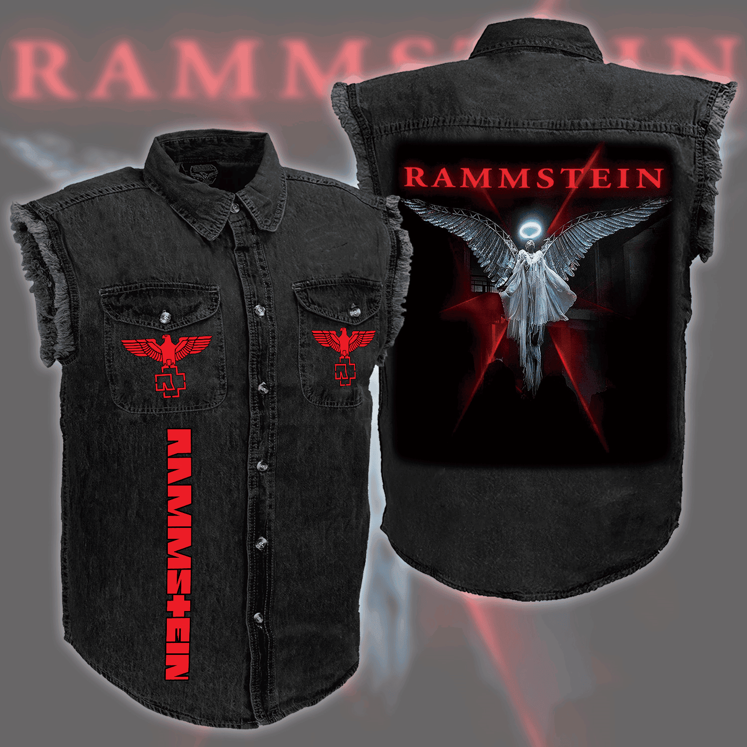 Rammstein Music Style Sleeveless Jacket For Fans