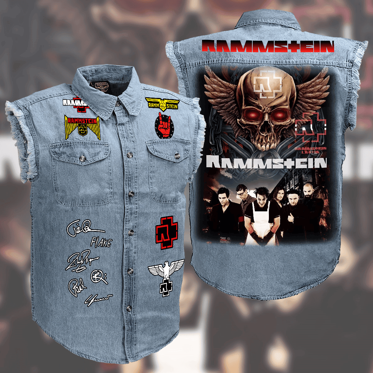 Rammstein Music Style Sleeveless Jacket For Fans