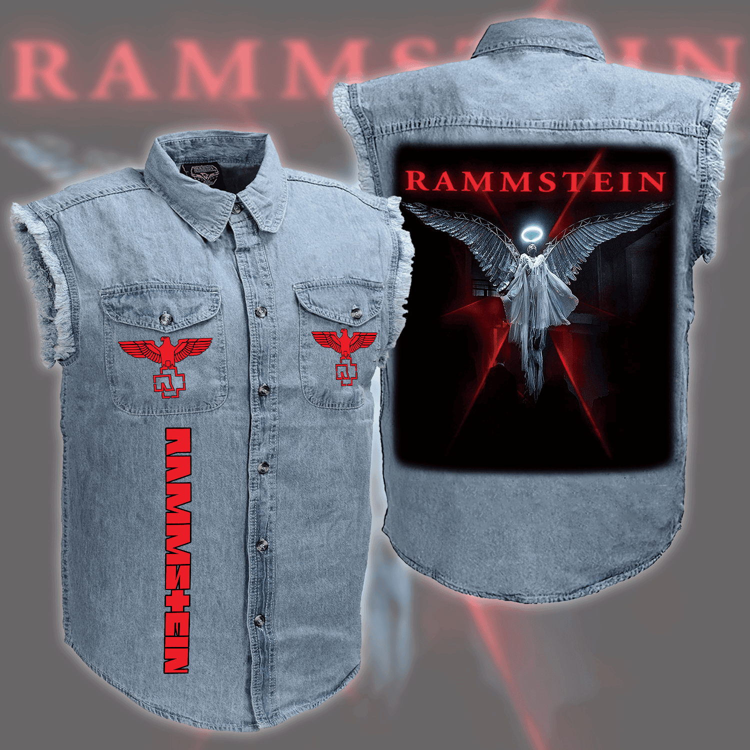 Rammstein Music Style Sleeveless Jacket For Fans