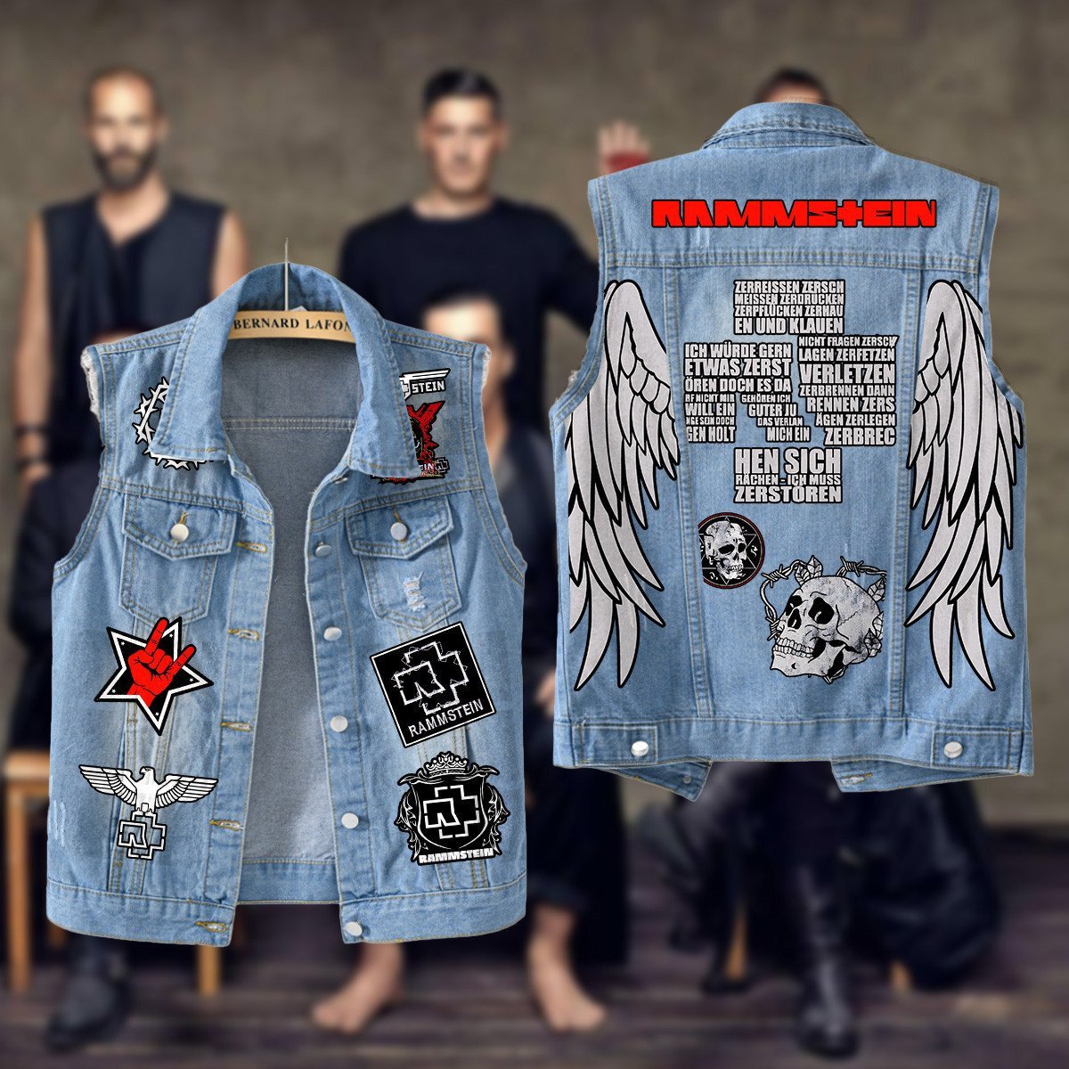 Rammstein Music Style Sleeveless Jacket For Fans