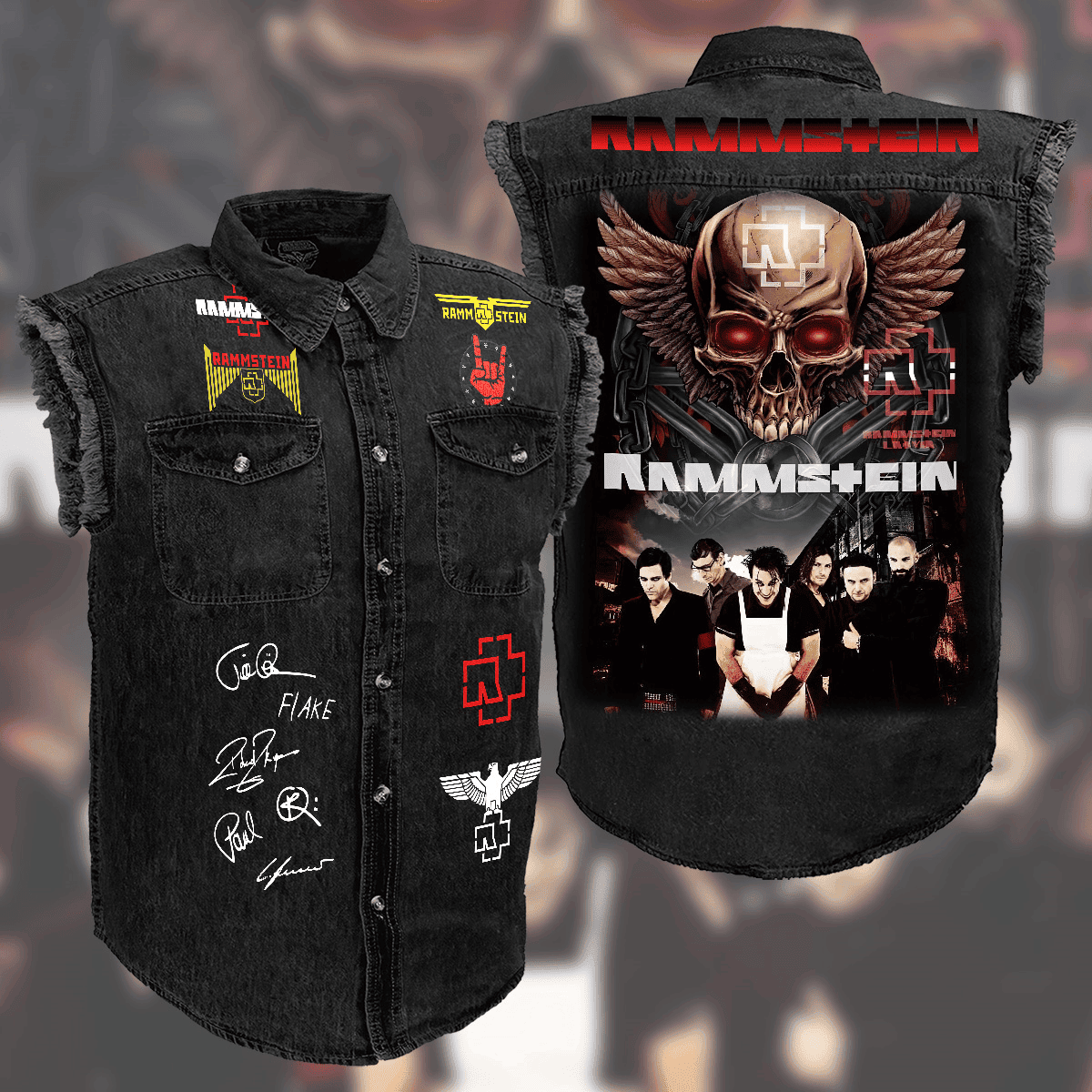 Rammstein Music Style Sleeveless Jacket For Fans