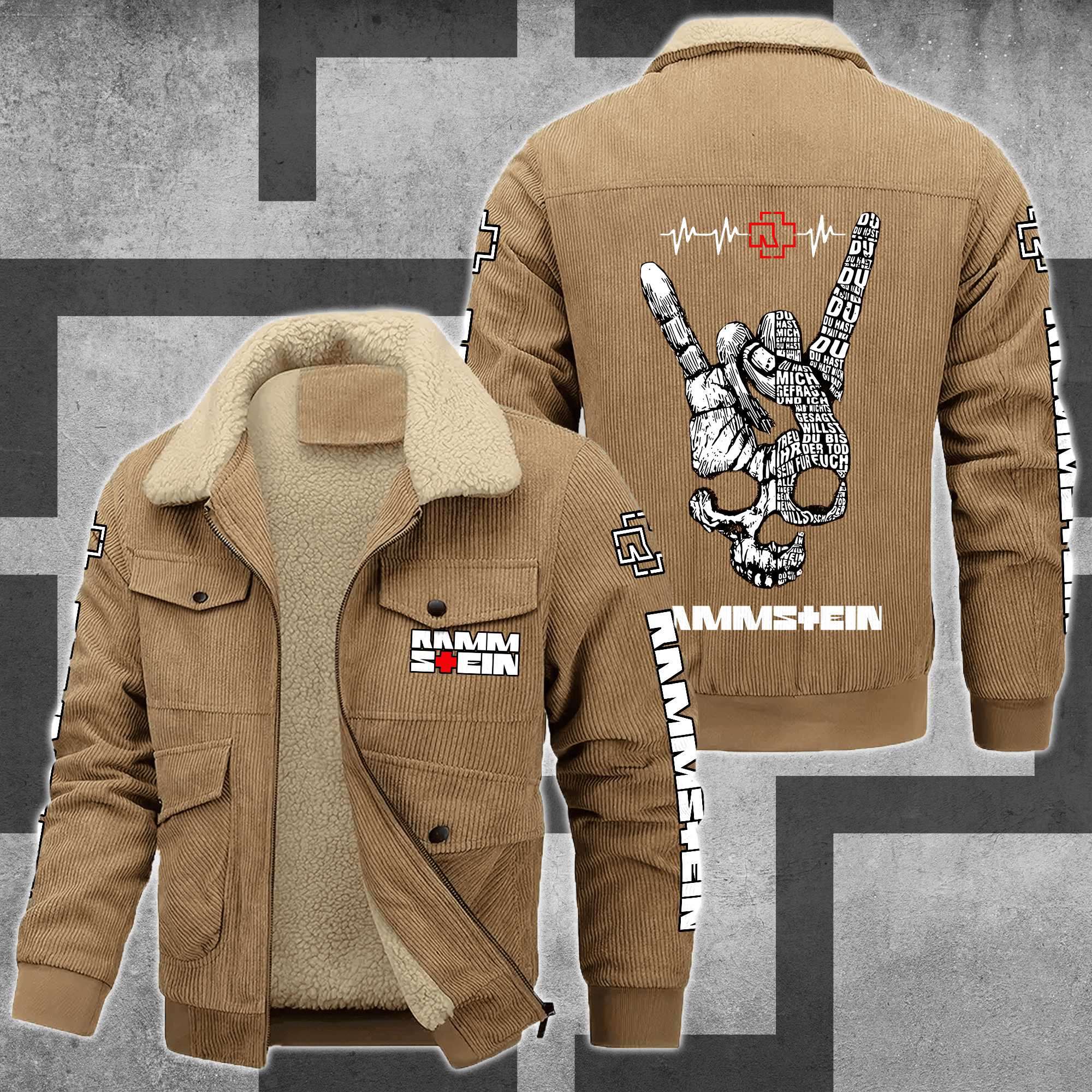 Rammstein Music Style Thermal Cotton Jacket Prim For Fans
