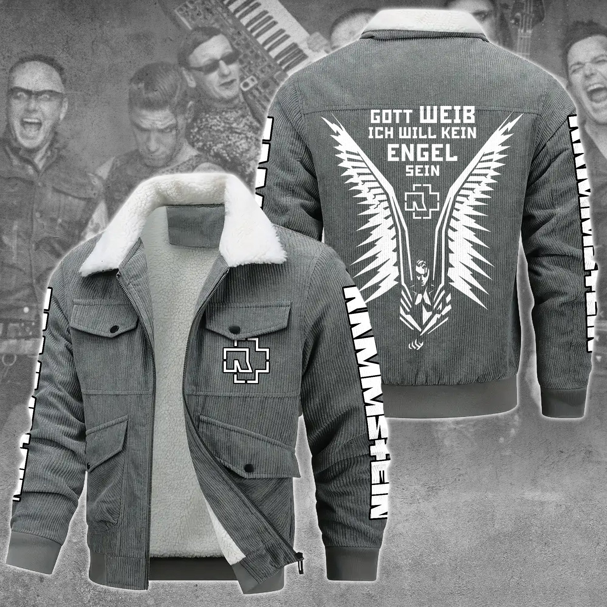 Rammstein Music Style Thermal Cotton Jacket Prim For Fans