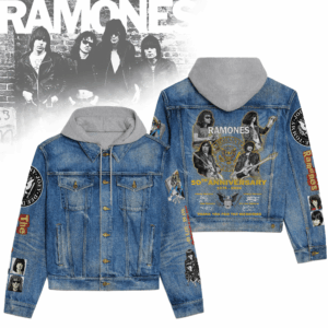 Ramones Music Style Hooded Denim Jacket For Fans