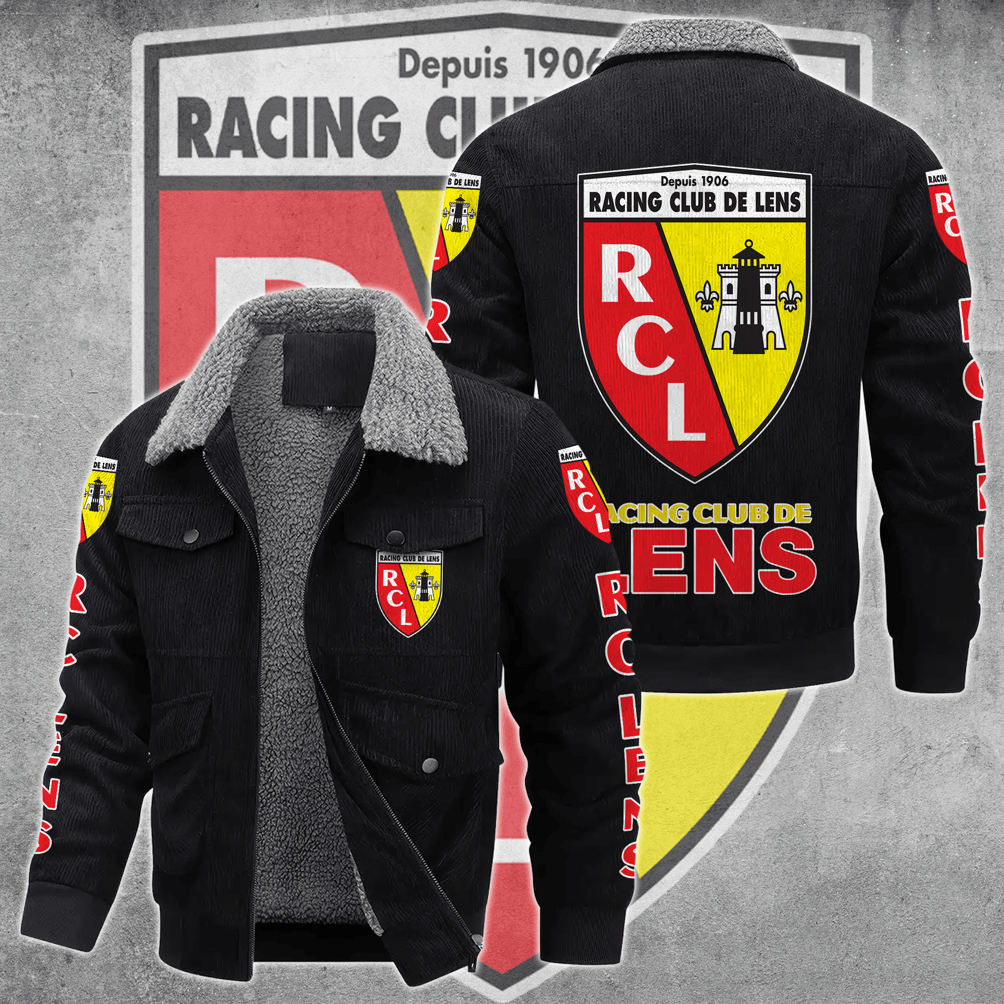 RC Lens Ligue 1 Style Thermal Cotton Jacket Prim For Fans