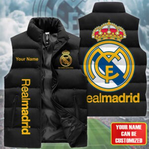 Real Madrid CF La Liga Style Sleeveless Puffer Jacket For Fans