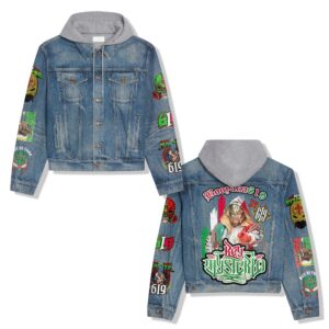 Rey Mysterio WWE Style Hooded Denim Jacket For Fans