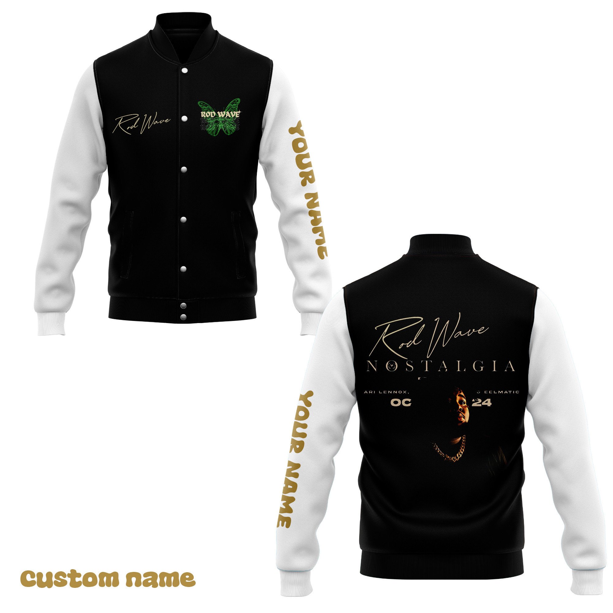Rod Wave Music Style Baseball Jacket For Fans
