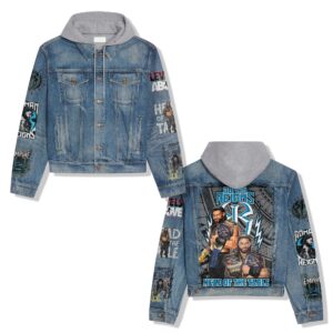 Roman Reigns WWE Style Hooded Denim Jacket For Fans