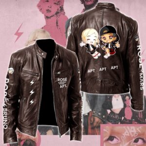 Rosé & Bruno Mars APT Music Style Leather Jacket For Fans