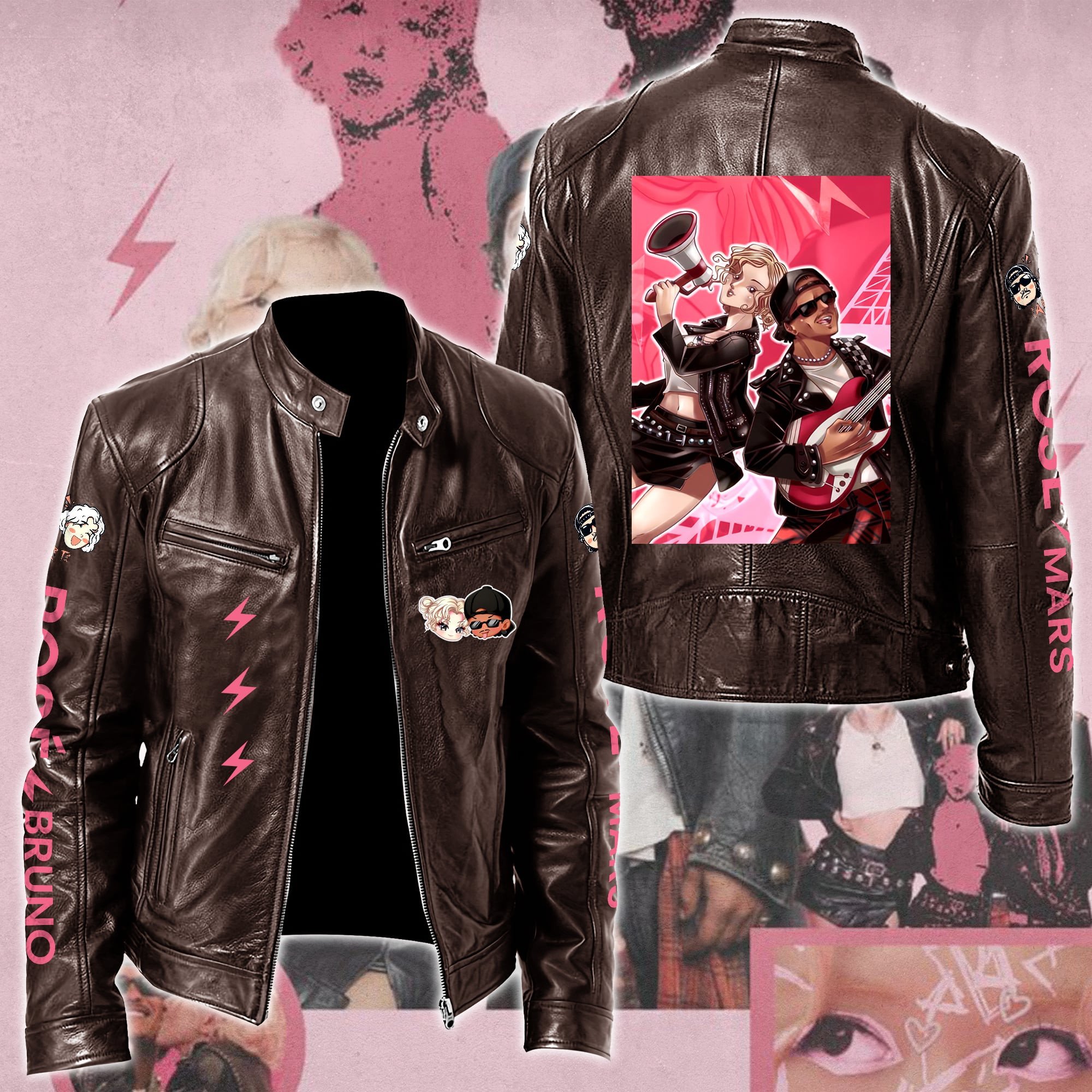 Rosé & Bruno Mars APT Music Style Leather Jacket For Fans