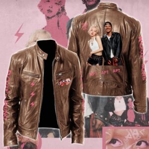 Rosé & Bruno Mars APT Music Style Leather Jacket For Fans