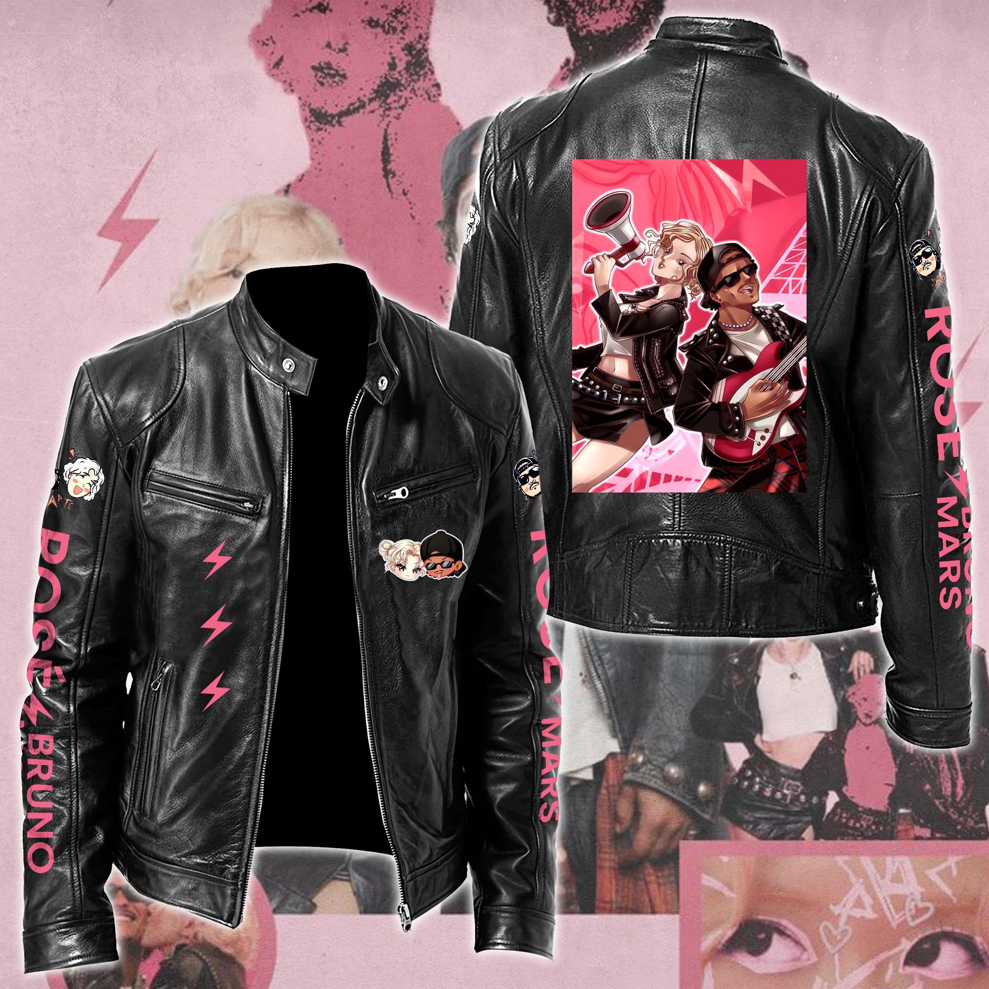 Rosé & Bruno Mars APT Music Style Leather Jacket For Fans