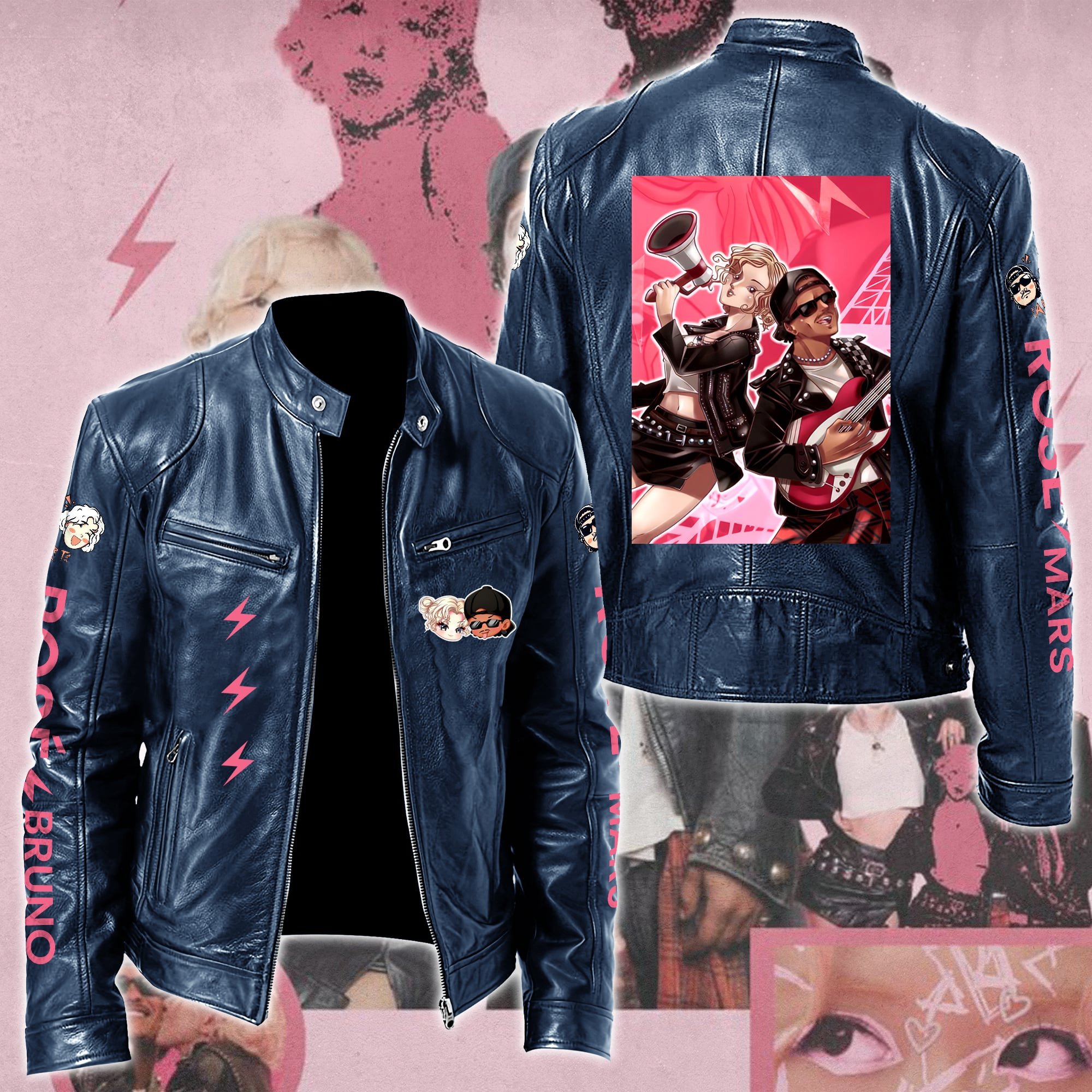 Rosé & Bruno Mars APT Music Style Leather Jacket For Fans