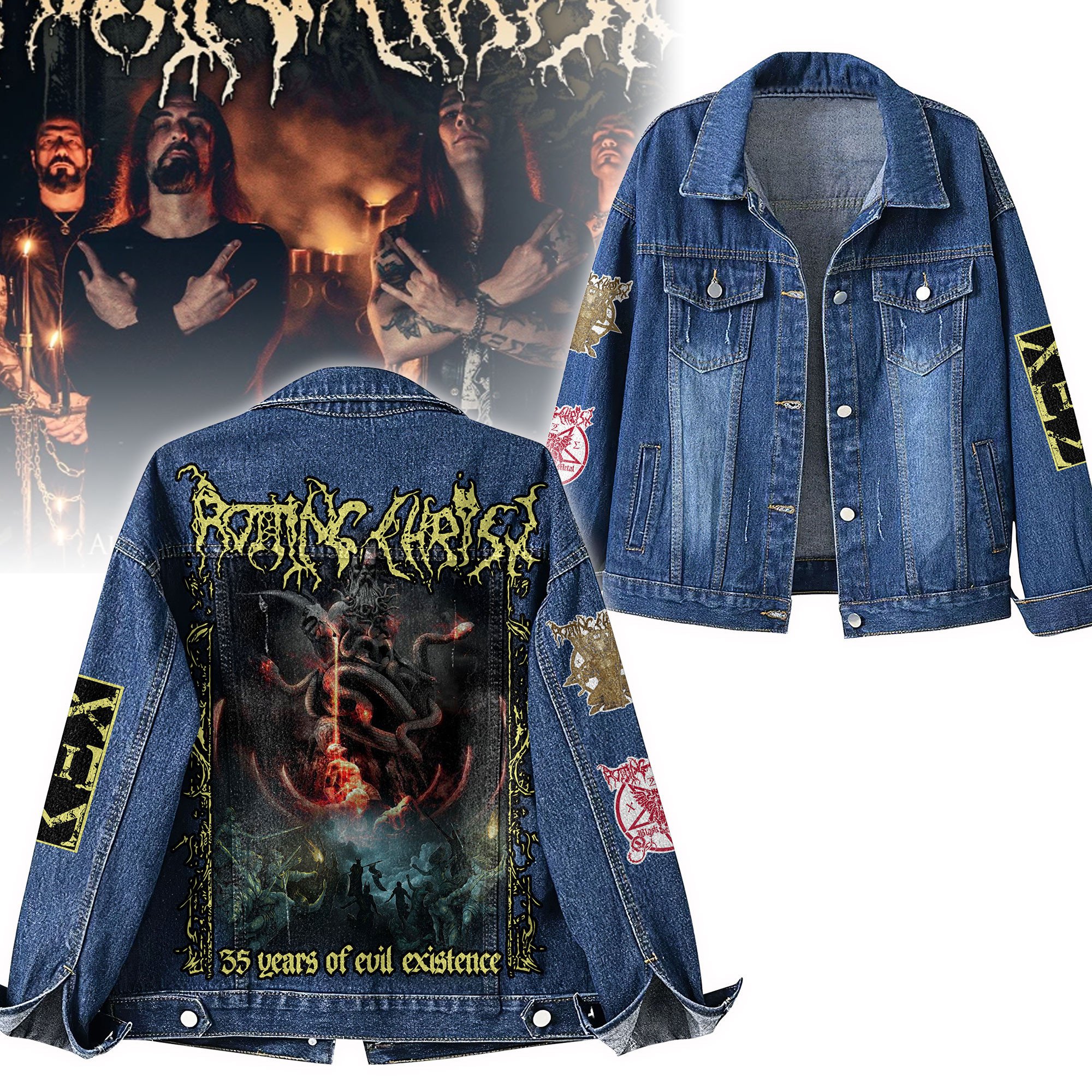 Rotting Christ Music Denim Jacket Gift For Fans