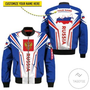 Russia Map Style Bomber Jacket For Fans