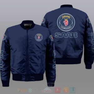 Saab Automobile Car Style Bomber Jacket For Fans